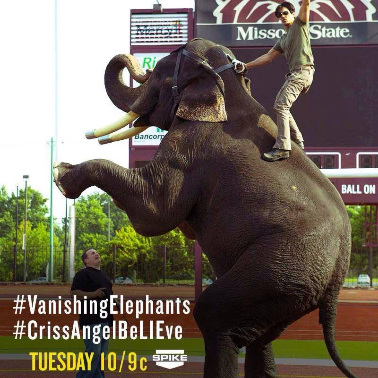 Criss Angel faisant disparaître un éléphant