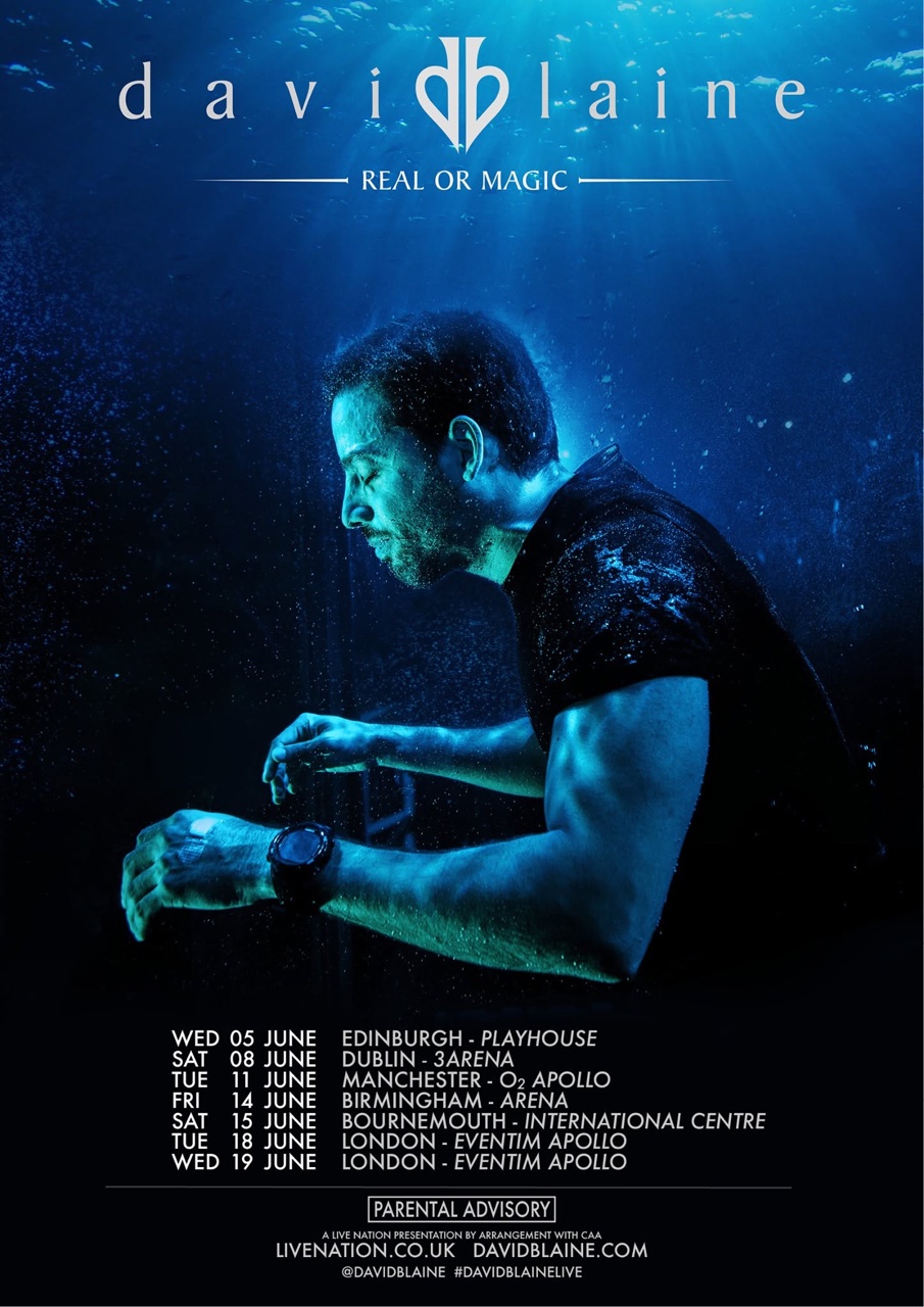 David Blaine immergé sous l'eau, visuel Real or Magic
