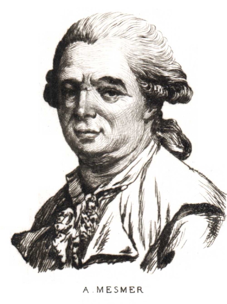 Gravure de portrait de Franz Anton Mesmer
