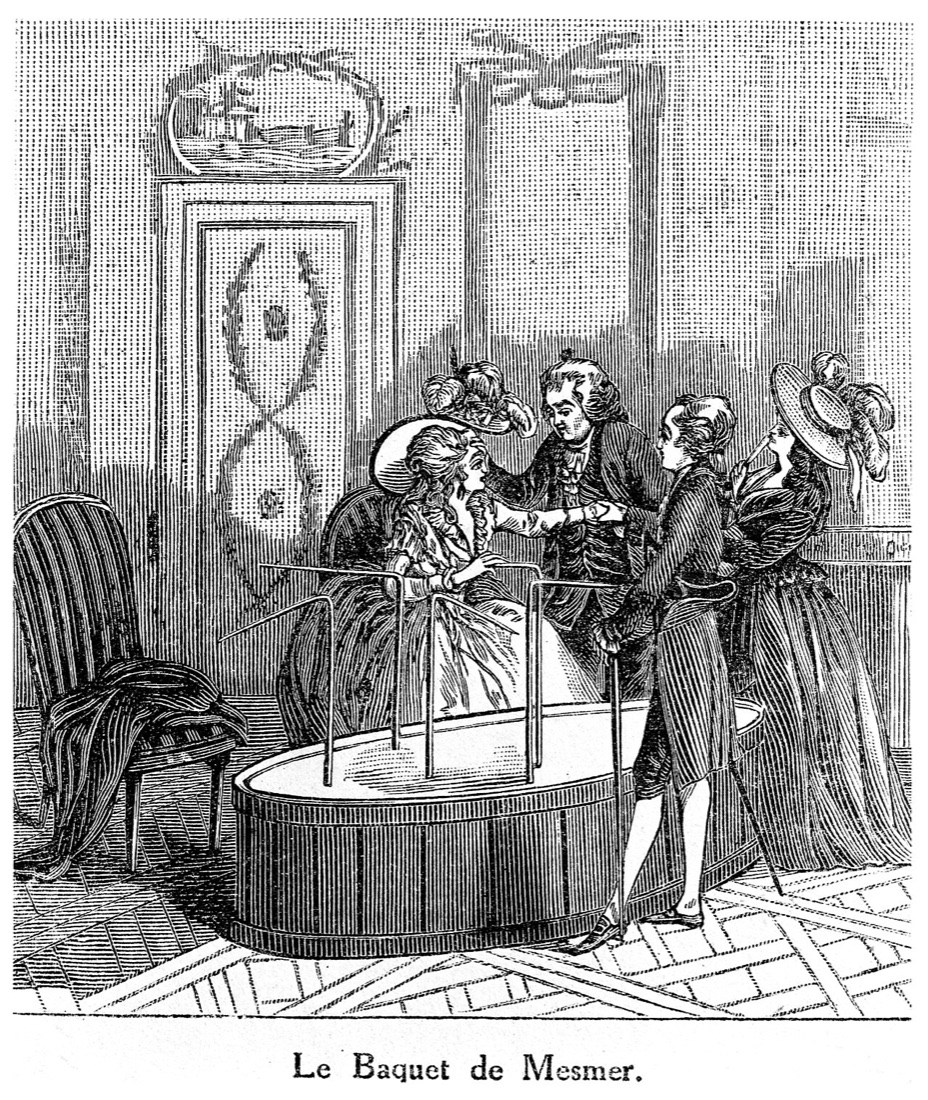 Le baquet de Mesmer, scène de magnétisme animal