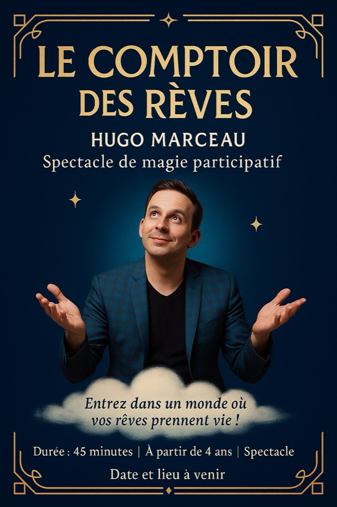 Affiche du spectacle Le Bureau des Rêves d'Hugo Marceau