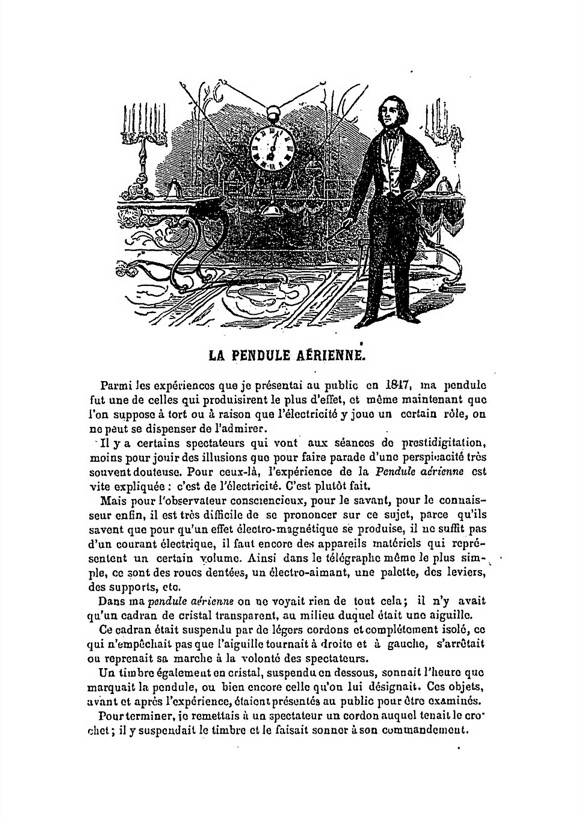 La pendule aérienne de Robert-Houdin