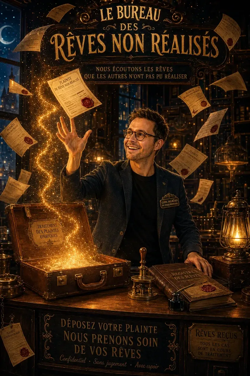 Affiche du spectacle de Noël Le Bureau des Rêves